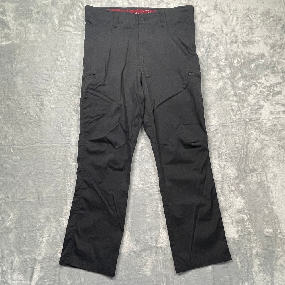 Wrangler Outdoor Cargo Pants Mens 34x30 Black Stretch Hiking Utility